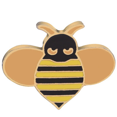 

Fashion Brooches Cartoon Cute Bee Fly Insect Brooch Kids Girls Clothes Accessories Black Yellow Enamel Pin Birthday Gift Jewelry