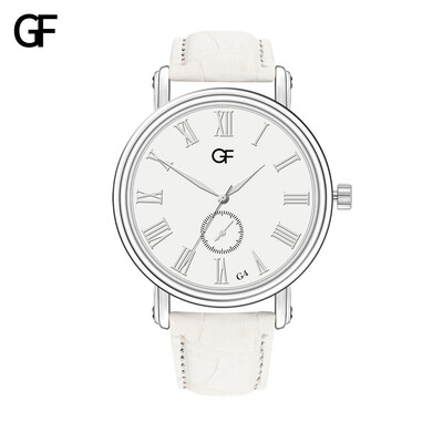 

Gobestart New Fashion High-End Mens Quartz Letter Watch Leather Strap Mens Watch