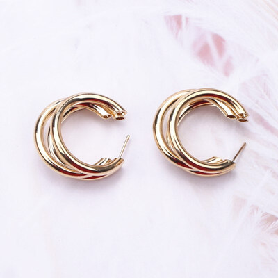 

New Fashion Exaggerated Big Circle Round Drop Earrings for Women Studs Gold Color Earring Club Party Jewelry Punk oorbellen