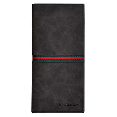 

New Fashion Mens Long Wallets Youth Style Multi-Card Holder Thin Section Of Soft Leather Retro Wallet Card PU Package