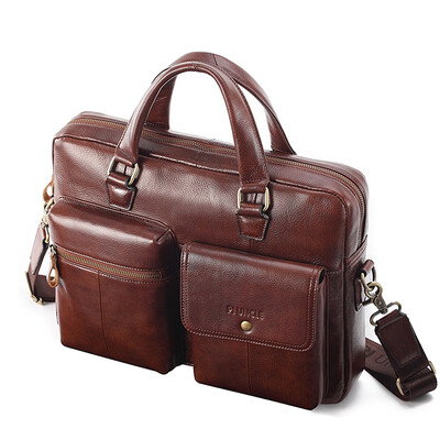

Tailored Men Leather Crossbody Bags Mens High Quality Luxury Business Briefcase Messenger Bags