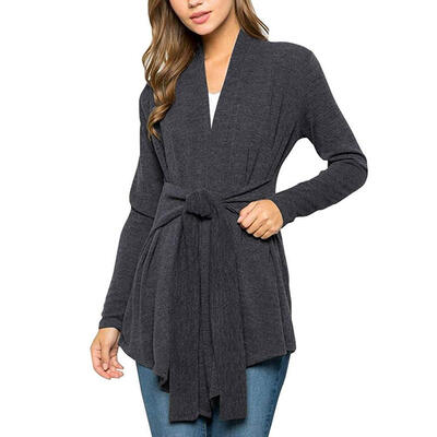 

Autumn Women Solid Color Long Sleeve Cardigans Casual Loose Fashion Tops