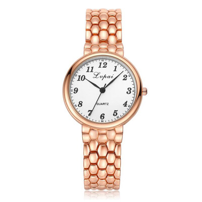 

Featured Womens Watches Fashion Rose Gold Dial Ladies Quartz Wristwatch Business Roman Numerals Clock Reloj Mujer