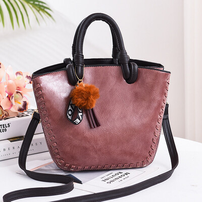 

2019 European&American fashion summer new ladies big bag large capacity simple shoulder bag handbag