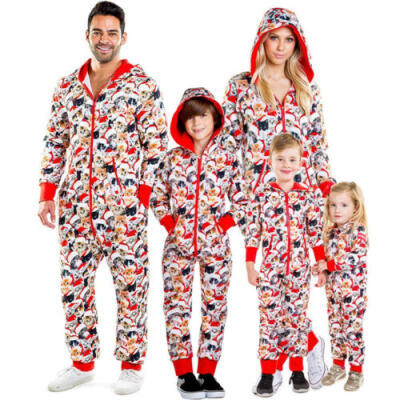 

Family Christmas Pajamas Set Xmas Matching Pyjamas Adult Kids Sleepwear Red