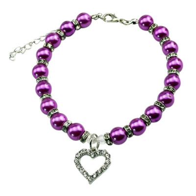 

Fashion Pet Puppy Dog Cat Piggy Pearl Necklace Pet Accessories Love Pendant Pets Collar Ldads Jewelry Lovely Cat Girl Necklace