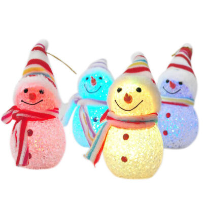 

Flashing Christmas Snowman Doll Lighting Festival Decoration Gift Xmas Tree Hanging Ornament