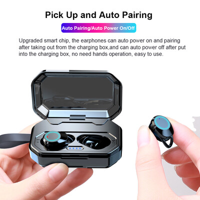 

X6 Pro BT V50 Stereo Earphone TWS-Wireless Headsets Mini In-Ear HIFI Sound Music Sports Earphones IPX6 Waterproof with Rechargeab