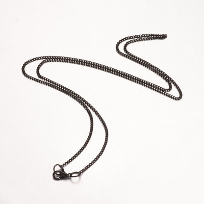 

Iron Necklace Making Twisted Curb Chain with Alloy Lobster Clasp Gunmetal 2445"