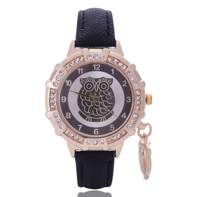 

Cartoon Owl Pendant Belt Watch Womens Numbers