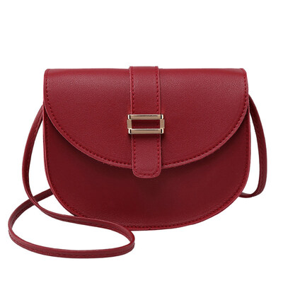 

Fashion Women Mini Solid Color Semi-circular Shoulder Bag Crossbody Phone Pouch