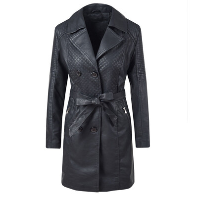 

Toponeto Women Casual Winter Slim Zipper Long Sleeve Long Bandage Jacket Warm Coat