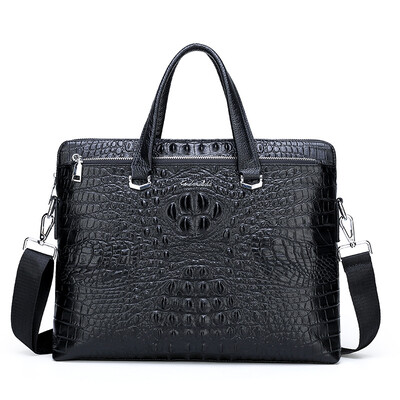 

New mens bag leather cross section mens handbag leather computer bag embossed shoulder diagonal