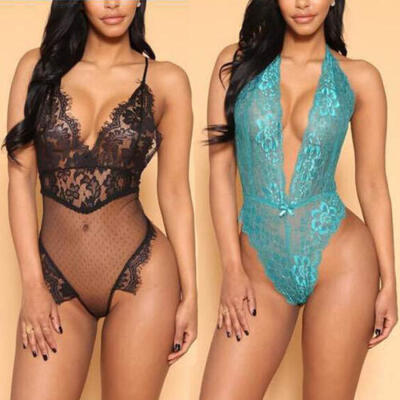 

US Sexy Womens Lace Lingerie Nightwear Underwear G-string Sleepwear Bodysuit