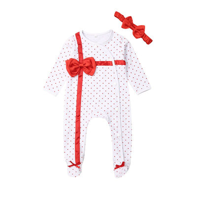 

Newborn Baby Girls Boys Gift Clothes Romper Headband Xmas Birthday Costume 0-12M