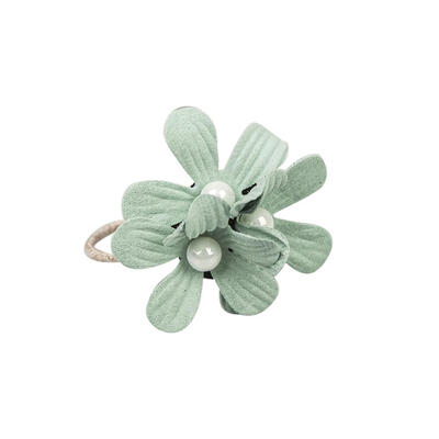 

Camellia Flower Faux Pearl Hair Tie Ring Rope Women Elastic Ponytail Holder