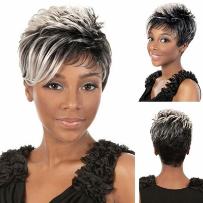 

〖Follure〗Natural Light Gray Straight Short Hair Wigs Short Womens Fashion Wig New