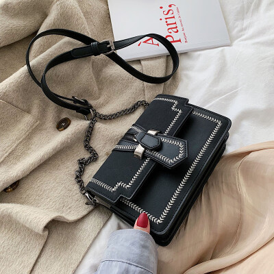 

chic Vintage chain small bag fashionable simple&simple polished womens bag new 2019 single-shoulder bag small square bag