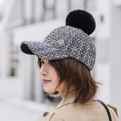 

Female autumn&winter Korean style cap thick warm wool baseball cap winter plush England ducks cap women