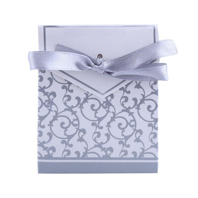 

Wedding Candy Paper Bag2 Colors 10PCS Elegant Wedding Party Favor Gift Candy Boxes Paper Bags Ribbon Type Hot Sale