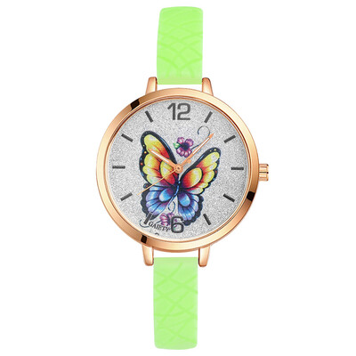 

Watch Butterfly Dial Quartz Watch GAIETY Brand Fashion Watch Silicone Strap