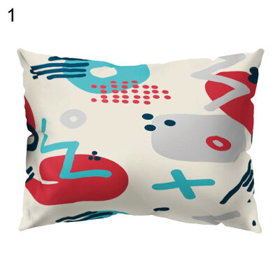 

Multicolor Irregular Pattern Pillow Case Cushion Cover Bed Car Cafe Office Decor