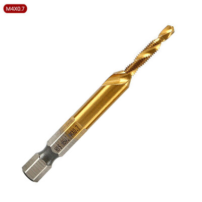 

〖Follure〗1PCS Hex Shank Titanium Plated Screw Thread Drill Bits Set Compound Tap M3
