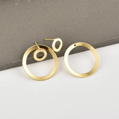 

Hot New Simple Fashion Personality After Stud Earrings Insert Round Hole Circle Earrings For Women Selling Accessories Wholesale