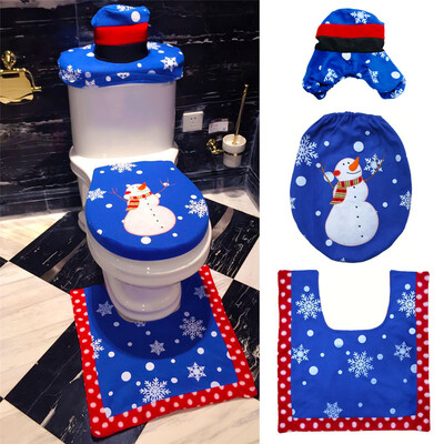 

〖Follure〗New Christmas Decoration Christmas Snowman Lid Single Toilet Cover