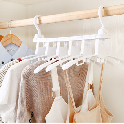 

Gobestart Magical Hanger Wardrobe Organizer Multi Hanger Space Saving Folding Hook Rack