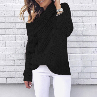 

Womens Casual Long Sleeve Tops Autumn Winter Outwear Knitted Pullover Sweater