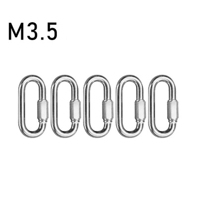 

5pcs Carabiner Quick Link Strap Connector Steel Repair Shackle D Shape Rigging