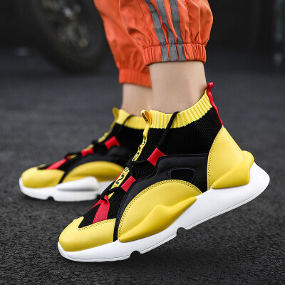 

Mens Shoes in Autumn Mens Socks Tidal Shoes Summer Sports Leisure&Elevated Canvas Board Shoes