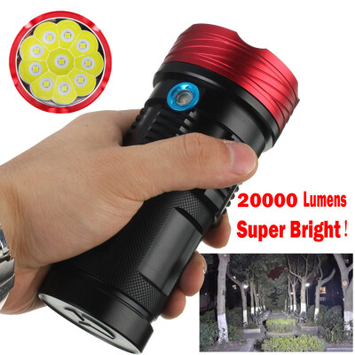 

Saidsome 20000Lumen 10x XML T6 LED Flashlight Torch Tactical Hunting Work Lamp flashlight lamp