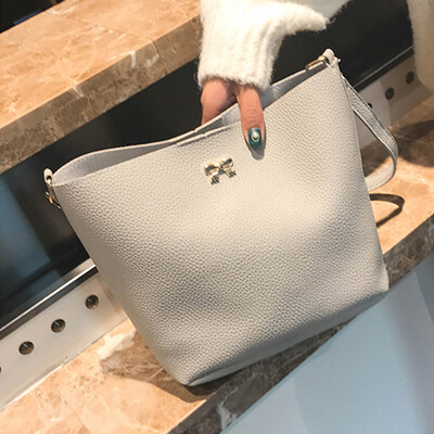 

Tailored 2Pcs Womens Fashion Leather Bow Tie Shoulder Bag with Handbag RD