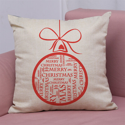 

Gobestart New Christmas Cotton Linen Pillow Case Sofa Cushion Cover Home Decor