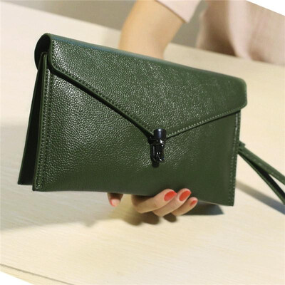 

New Women Clutch Crossbody Bag PU Leather Envelope Mini Shoulder Bag Handbag Purse BlackGreen