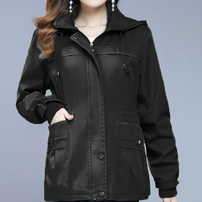 

〖Follure〗Womens Winter Fashion Solid Color Long-Sleeved Windshield Coat Cardigan
