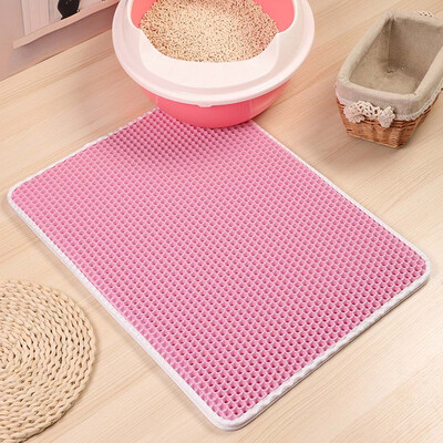 

Cat Litter Tray Mat Large Eva Two Layers Kitten Scatter Control Floor Pretty New