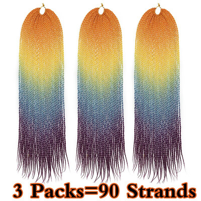 

3 Packs Befunny Senegalese Twist Crochet Hair Braids Small Havana Mambo Twist Crochet Braiding Hair Hairstyles For Women