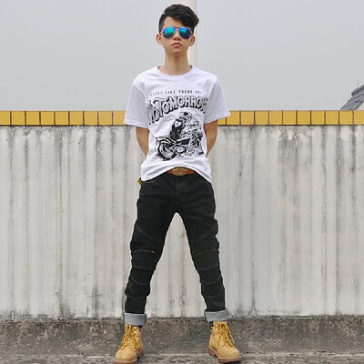 

Motorcycle Racing Rider Straight Jeans Anti-wrestling Pants Cross-country Racing Cycling Trousers Male Sports Pant