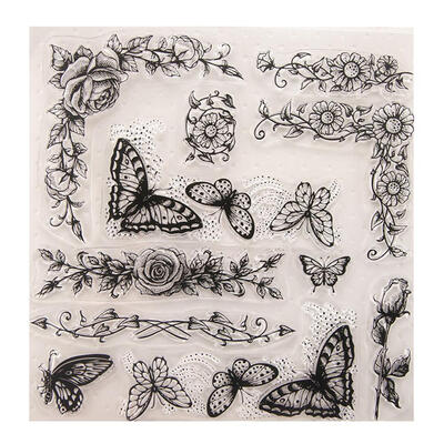 

Butterfly Silicone Clear Stamps for DIY ScrapbookingPhoto Album Cards Pape