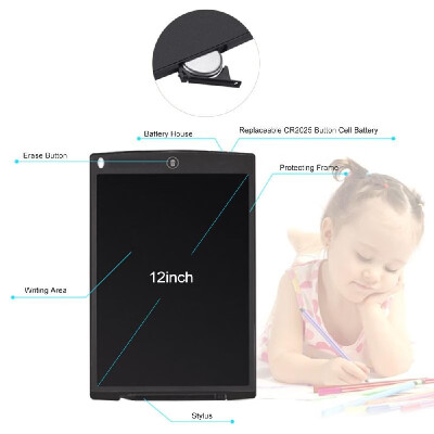 

12 Inches LCD Writing Tablet e-Writer Handwriting Drawing Board with Plastic Stylus for Kids Business Use