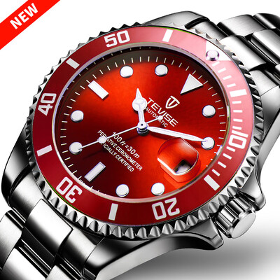 

Swiss tevise Twiss Explosions Water Ghost Watch Mens Mechanical Watch Steel Strip Waterproof Automatic Watch