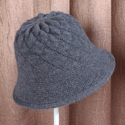 

Autumn&winter new solid color Joker ladies knitted wool hat warm wool basin hat fisherman hat