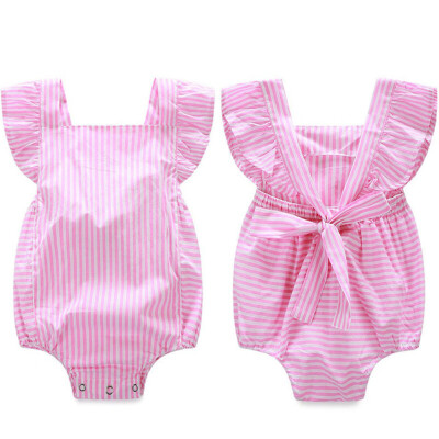 

Baby Kids Girl Pink Bodysuit Romper Jumpsuit Outfits Sunsuit Summer Clothes