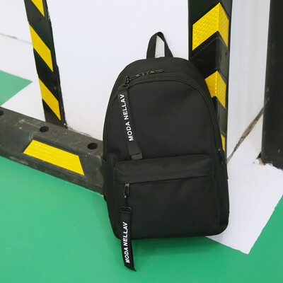 

Backpack mens double shoulder bag European&American wind fashion large-capacity canvas university high school student bag