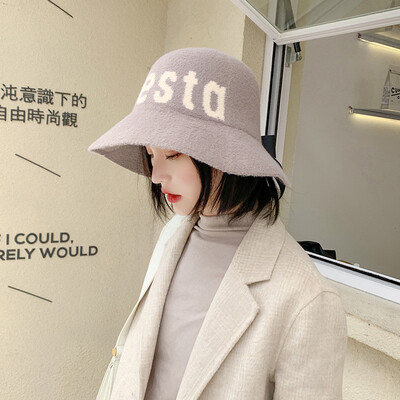 

Autumn&winter hair fishing man hat girl Korean version of the net red letter Japanese sun hat English sun hat