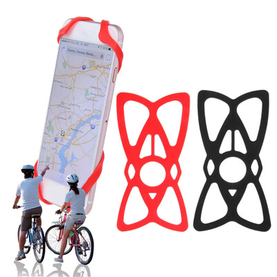 

Anti-Slip Silicone Bands MotorcycleBicycle Handlebar Cradle Mount Holder