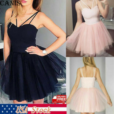 

Women Formal Wedding Bridesmaid Evening Party Ball Prom Strappy Cocktail Dress